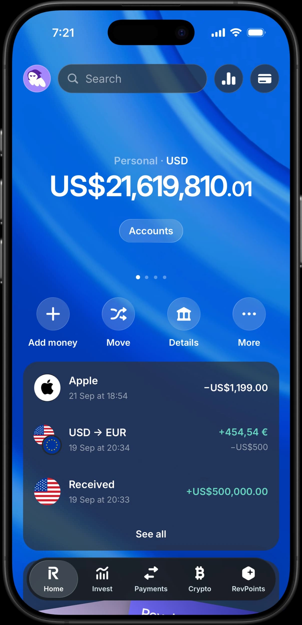 Revolut Simulator